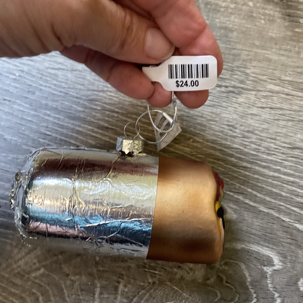 NWT Anthropologie Burrito Christmas Tree Ornament